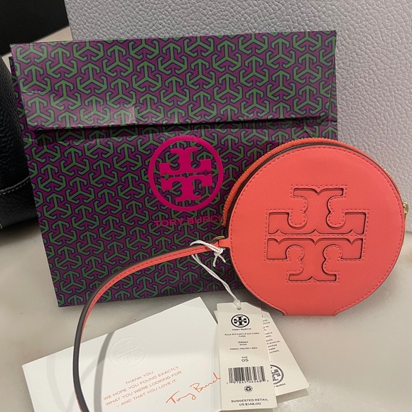 Tory Burch  ELLA BIO CIRCLE ZIP CARD CASE - Picture 1 of 5
